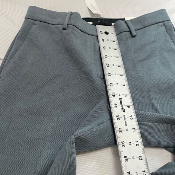 NWT Ann Taylor Curvy Fit Mid Rise The Ankle Blue Grey Pants Size 8 New - Picture 3 of 7